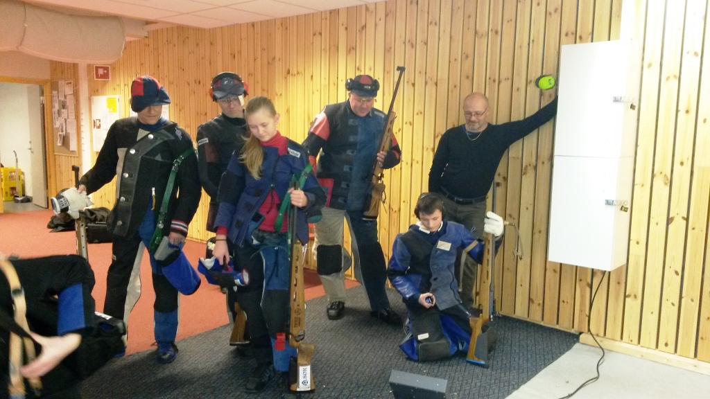 Her er fra anvisningen av en etappe i lagskytingen. 