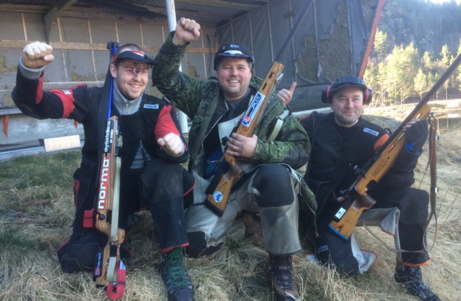 De tre beste i klasse 3-5. Fra venstre Peter Sørli, Tor Harald Lund og Kim Johan Vemmelvik