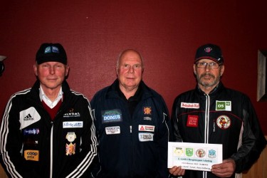 Tre ledere i arr. skytterlag. Fra v. Hans Sollid - Alvdal, Per kr. Bangen - Tynset og Idar Moseng - Nora