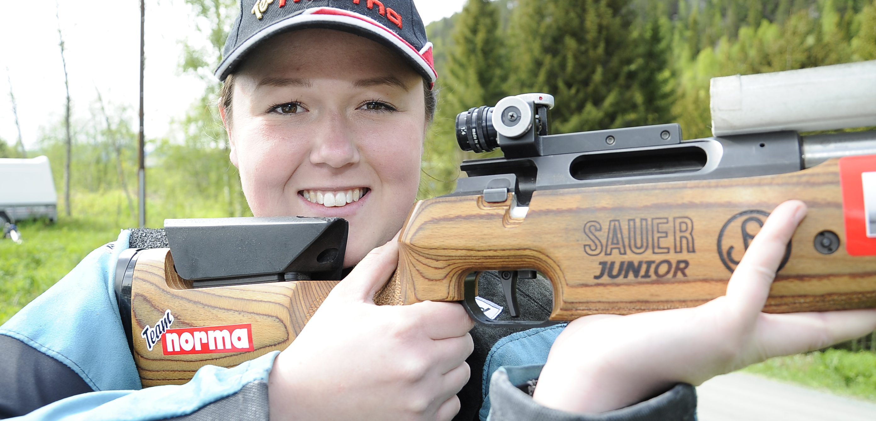 Eileen Torp fra Sartor skjøt seg inn i toppen under fredagens skyting. FOTO: Tom-Vegard Feltstykket