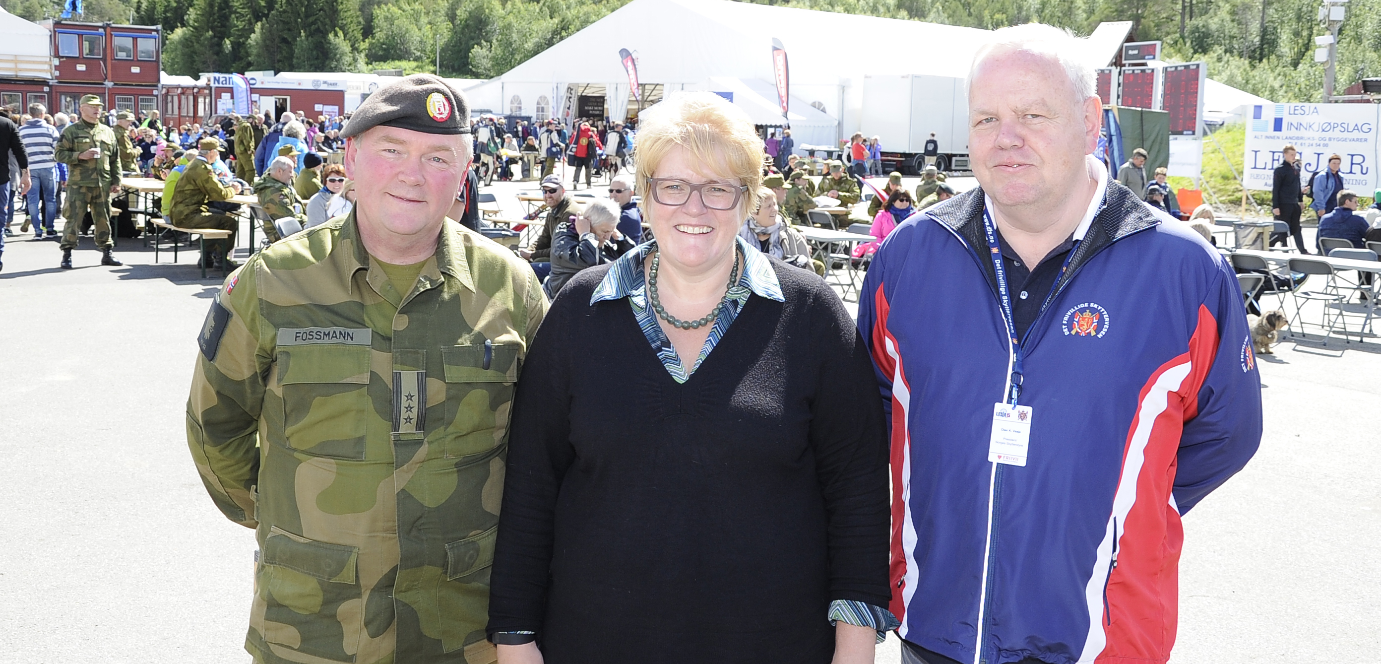 Venstre-leder Trine Skei Grande er fornøyd med å ha sikret en halv million kroner ekstra til DFS. Her fra Landsskytterstevnet på Lesja i 2015.